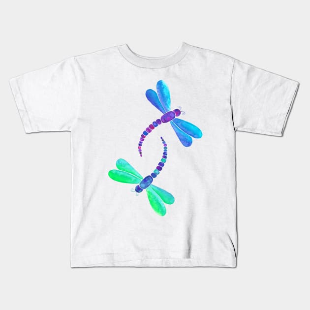 Dragonfly duo Kids T-Shirt by Home Cyn Home 